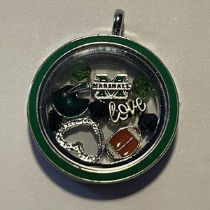 Marshall Thundering Herd NCAA Memory Charm Locket w/ 22 IN chain NEW
